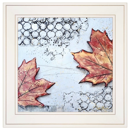 Homeroots Channeling Fall 3 White Framed Print Wall Art 406694