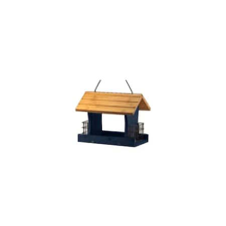 Woodlink Wood Bird Feeder, Blue, 12-In. 24003