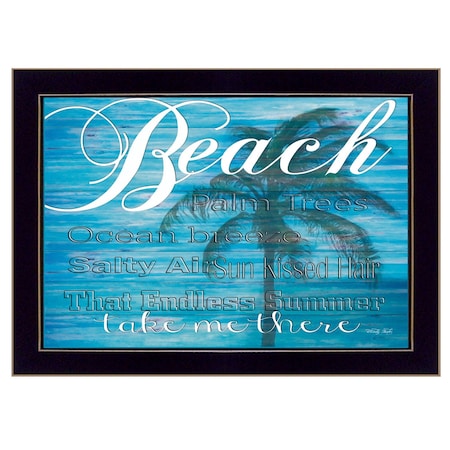 Homeroots Take Me There 1 Black Framed Print Wall Art 415317