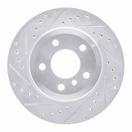 Dynamic Friction Co DFC Brake Rotor - Drilled and Slotted - Silver 631-31143L