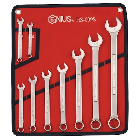 Genius Tools 9PC SAE Combination Wrench Set HS-009S