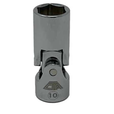 Cta Manufacturing 10 Mm Socket - 3/8 Inch Stubby, 1EA 3805X04