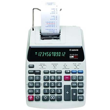 Canon Desktop Printing Calculator 12 Digit with Currency Conversion & Clock CA464956