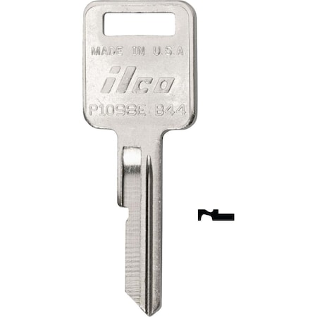 Kaba Ilco GM Nickel Plated Automotive Key, B44 / P1098E, 10PK AL3481700B