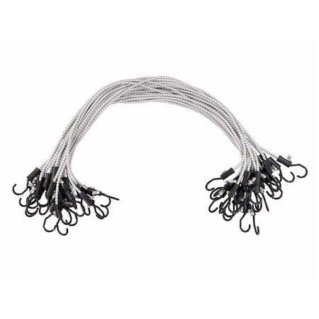 Mytee Products (25 Pcs) 48in Heavy Duty Adjustable Bungee Cords with hook for Outdoor & Indoor BUNGEE-ADJ51648