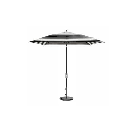 Treasure Garden 7.5 ft Square Patio Umbella, aluminum, fiberglass ribs, outdoor, Kinzie Coal Stripe UM847SQ-09 6668 Kinzie Coal Stripe