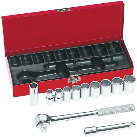 Klein Tools 1/2-Inch Drive Socket Wrench Set, 12-Piece 65510