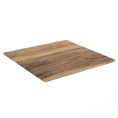 Flash Furniture Commercial 36" SQ HPL Wrapped Scratch and Stain Resistant Tabletop-Natural ST-SQ918B-1-M-3A-W-NAT-GG