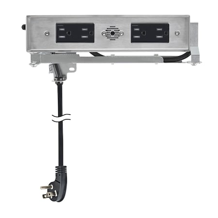 Docking Drawer Electrical Outlet Duo 4 AC Stainless 15 Amps for Drawers 1514-266S