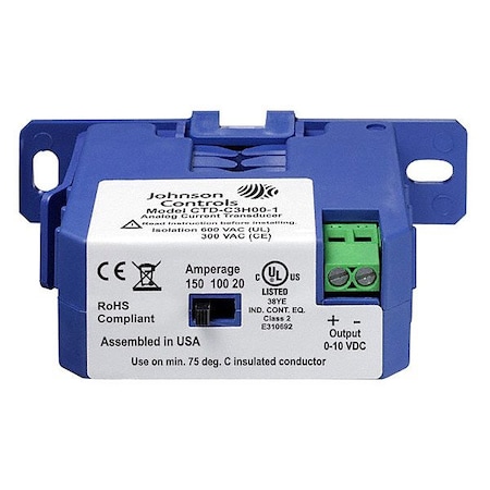 Johnson Controls Current Transducer, Split, Foot Mounted CTD-C3H00-1
