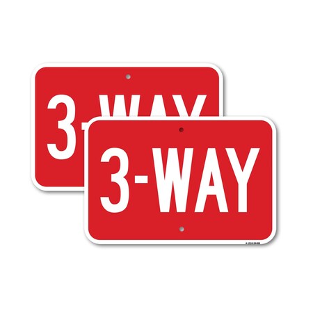 Signmission 3-Way, 18'' X 24'' 2 Signs, Heavy Gauge Aluminum, 2PK A-1824-2PACK-24408