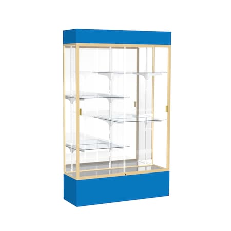 Ghent Lighted Floor Display Case 48x80x16, Mirror 3174MB-GD-RY