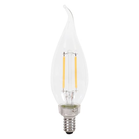 Ledvance/ Sylvania LED B10, 3W, Dimmable, 90CRI, 200 Lumens 5000K, 15000 Life, CandelabraBase LED3B10CBENTDIMCL95013YTL