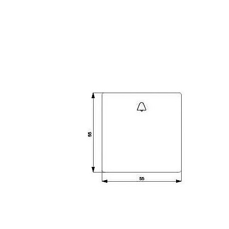 Siemens DELTA i-system electrical white Rocker switch with bell symbol for pushbutton 5TG6277