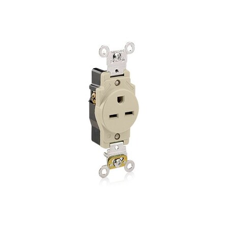 Leviton PlugsandRcptcls, 15A, 250VAC, Ivory, Nylon 5661-I