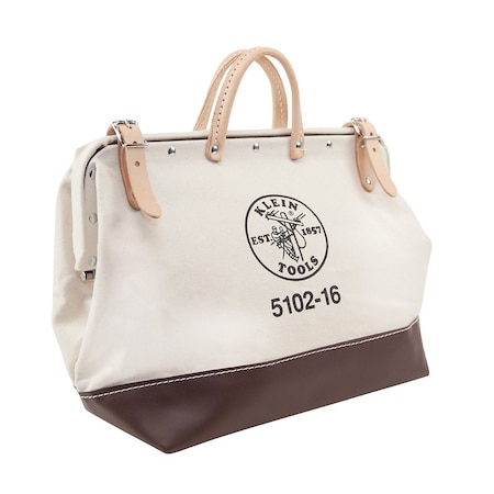 Klein Tools Tool Bag, Brown, Canvas, 1 Pockets 5102-16