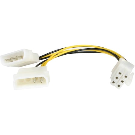 Startech.Com 6 LP4 to 6 Pin PCIe Power Cable Adapter LP4PCIEXADAP