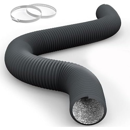 Ipower HealSmart 3 Inch 8 FT Flexible Aluminum Ducting, Gray GLDUCT3X8CPVCGRY