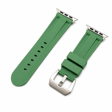 Elegani Rubber Watch Replacement Band Compatible with Apple Watch 41mm, Dark Green RST-DGRN-41mm