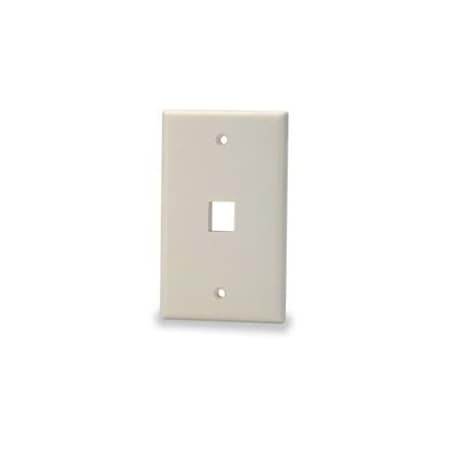 Signamax 1-Port Single Gang Keystone Wallplate w/ ID Window SKF-1-DI