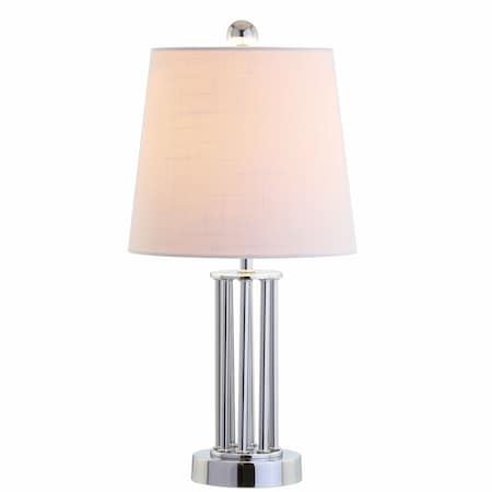 Jonathan Y Lillian 18" Metal Mini LED Table Lamp, Chrome JYL2025A