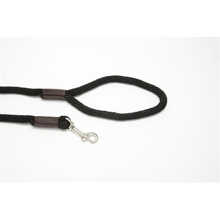 Purple Pebble 4 ft. x 0.37 in. Leedz Medium Black Leash LZ384BK