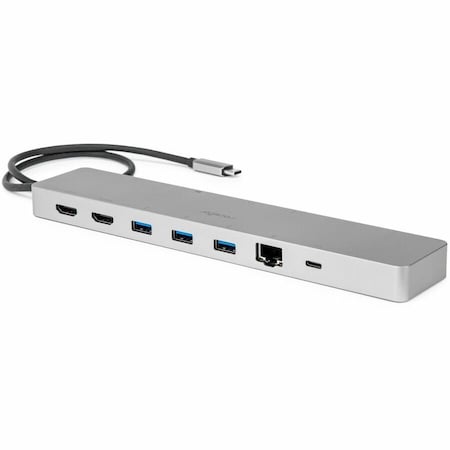 Rocstor PREMIUM USB-C DUAL DISPLAY PORTABLE DOCK MULTIPORT - 1X 8K@30HZ, 1X 4K@60HZ - 1X Y10P028-S1