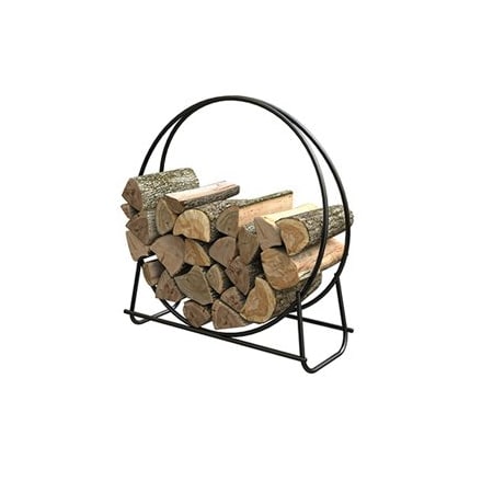 Open Hearth Log Hoop 40 in.Tube Stl Blk 15209