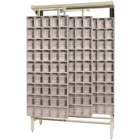 Quantum Storage Systems FREE STANDING SLIDER W/36 IVORY TILT BINS QS-305-36IV