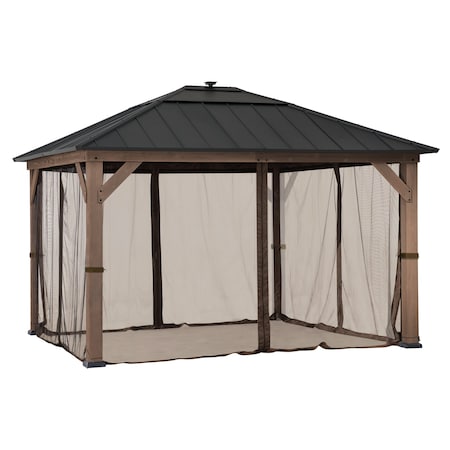 Sunjoy Netting For 11x13 Hardtop Gazebo Brown A111509421