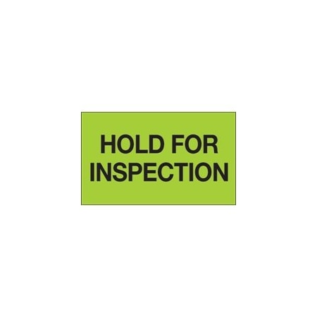 Bubblefast 3 x 5'' - ''Hold For Inspection'' Fluorescent Green Labels BFDL1222