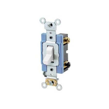 Leviton Toggle Switch, 15 Amp, 120/277 Volt, White 1203-2W