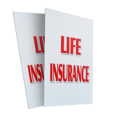 Signmission Life Insurance, Plastic Signs Only 24 Inch x 36 Inch, Corrugated Plastic, 2PK CSB-2436-2PACK-Life Insurance