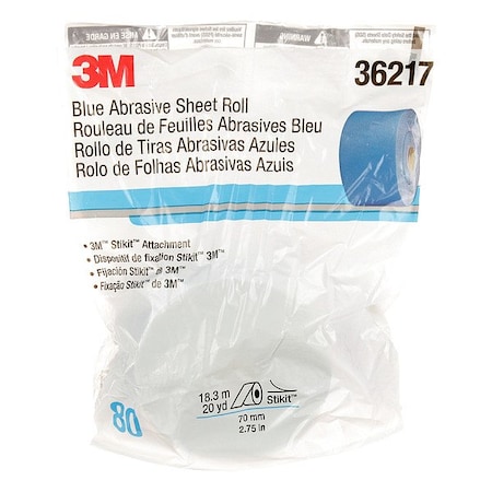 3M Sandpaper Roll, 2 3/4 in W, 60 ft L, PK5 36217
