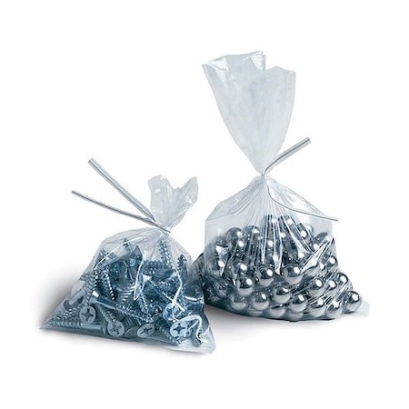 Zoro Select Open-Ended Poly Bag, 2 mil, Clear, 1000 PK 20F-1316
