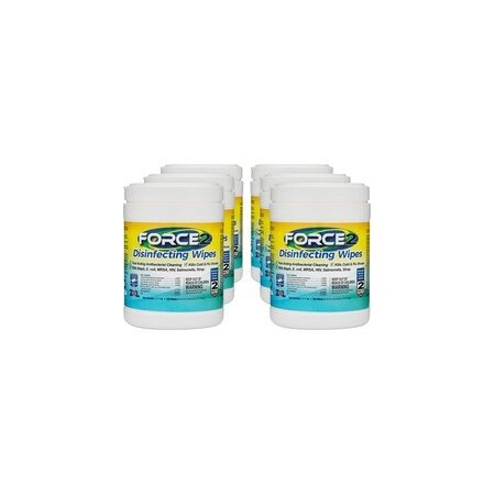 2Xl FORCE2 Disinfecting Wipes - 6.75in Length x 6in Width - Fast Acting, Non-toxic, Non-irritating, 6PK 407