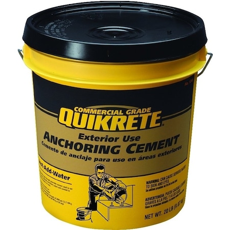 Quikrete 1245-20 Anchoring Cement, Brown/Gray, 20 lb Pail 1245-20