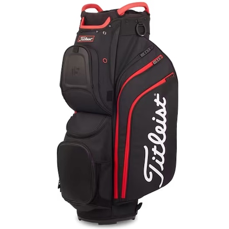 Titleist Cart 15 2023 Cart Bag - Black/Black/Red 87829