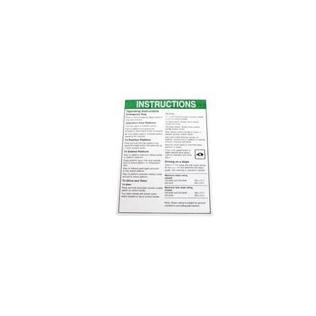 Genie REPLACEMENT DECAL, INSTRUCTIONS 228931