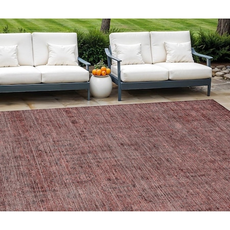 Homeroots 9' X 12' Orange And Copper Southwestern Washable Indoor Outdoor Area Rug 587078