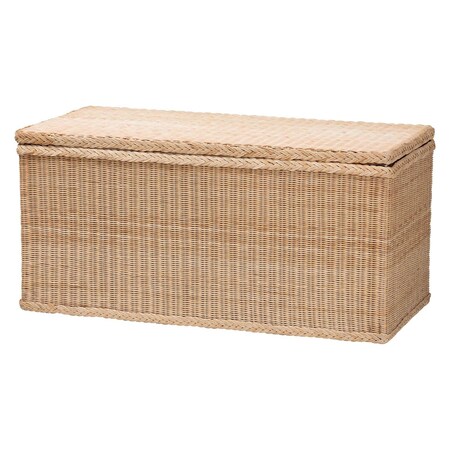 Bali & Pari Caden Braided Natural Rattan Storage Bench 259-14271-ZORO