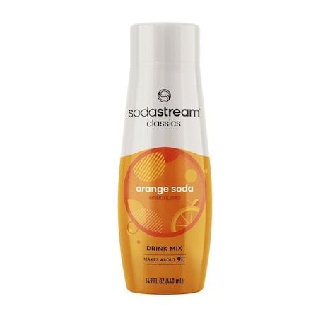 Sodastream Classics Soda Drink Mix, Water, Orange, 14.9 fl-oz Bottle 1424224012