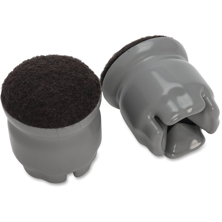 Lorell 1.5" Slip-on Floor Savers - Gray - 8/Pack 49318