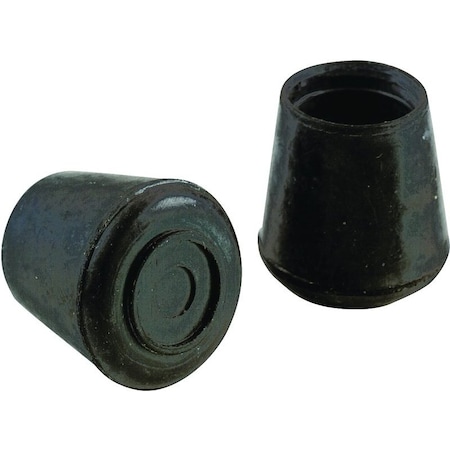 Shepherd Hardware Furniture Leg Tip, Round, Rubber, Black, 1-1/8 in Dia 9763