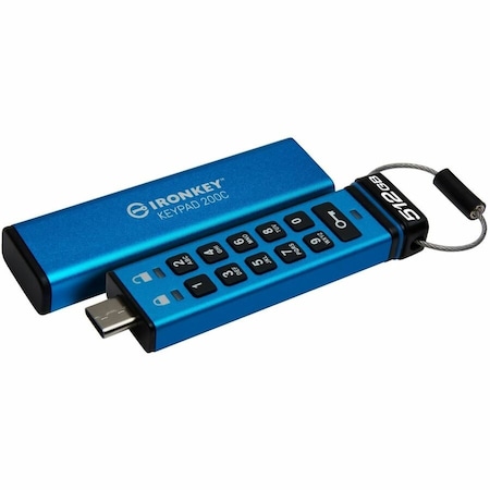Kingston 512GB USB-C IRONKEY KEYPAD 200C, FIPS 140-3 LVL 3 IKKP200C/512GB