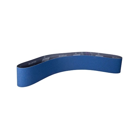 Norton Co NorZon Plus Benchstand Belt, 2-1/2 in W, 60 in L, 80 Grit, Zirconia Alumina Blue 78072727231-XCP1