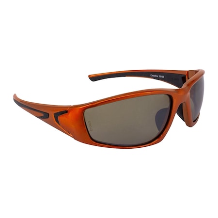 Crossfire Safety Glasses, Demi-Copper Mirror Lens, Burnt Orange Frame, Full-Frame, 1 PR 23125