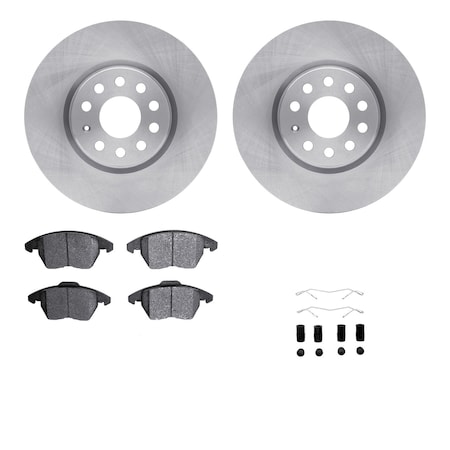 Dynamic Friction Co DFC Brake Rotor with 5000 Brake Pads and Hardware Kit 6512-74453