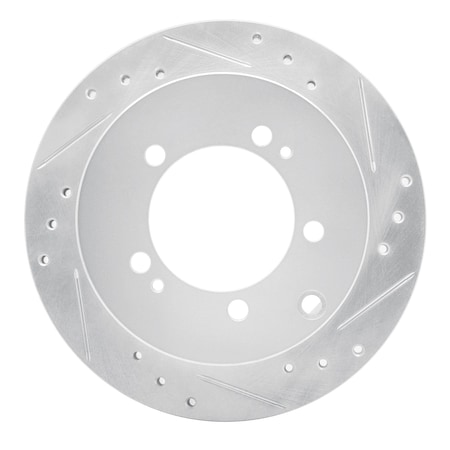 Dynamic Friction Co DFC Brake Rotor - Drilled and Slotted - Silver 631-72016R