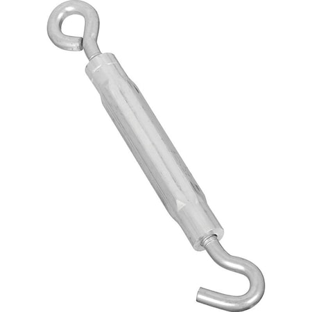 National Hardware 2173BC Series N221-978 Turnbuckle, 220 lb Weight Capacity, Hook Fitting A, Eye Fitting B, Aluminum N221-978